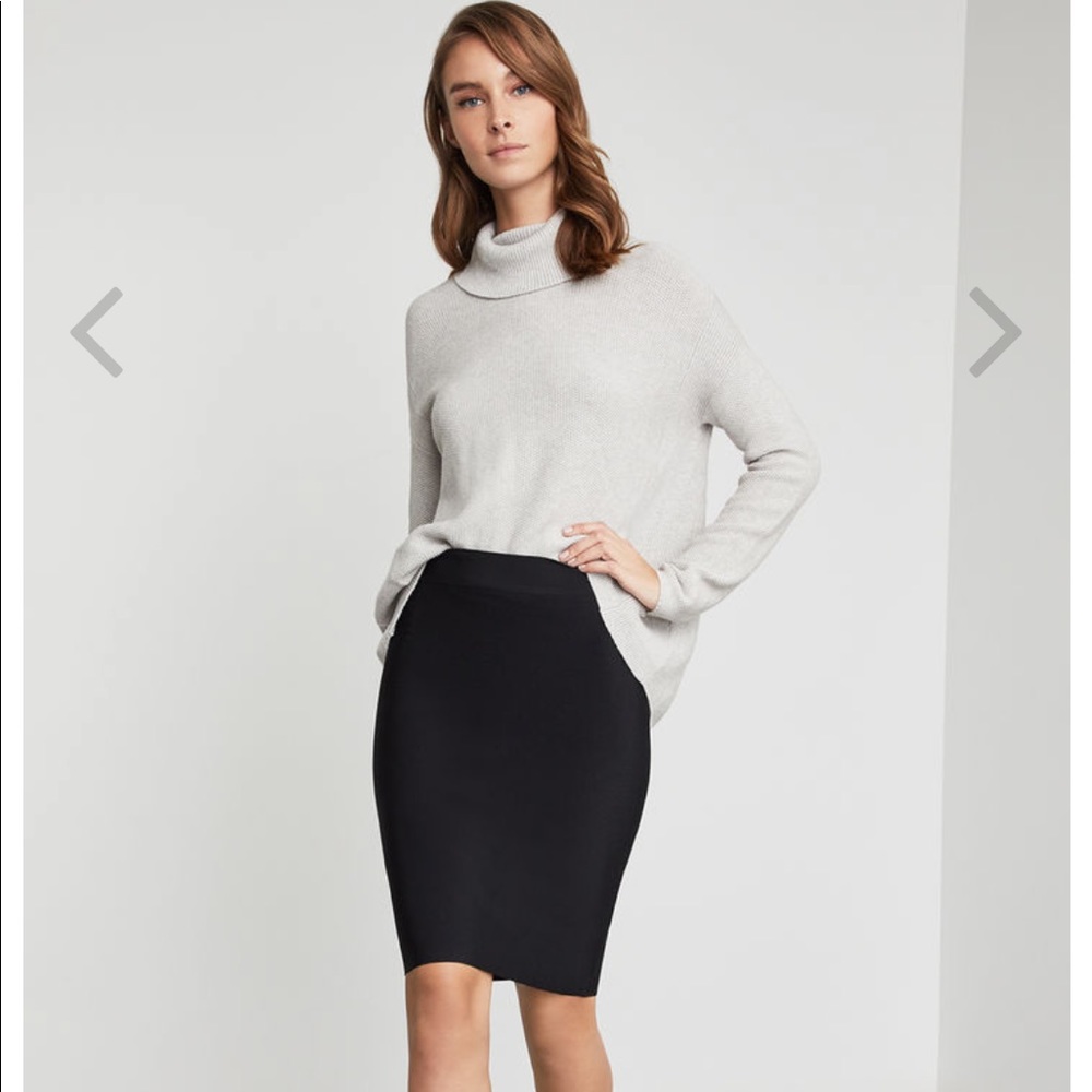 BCBG Max Azria Black Power Skirt Size Medium